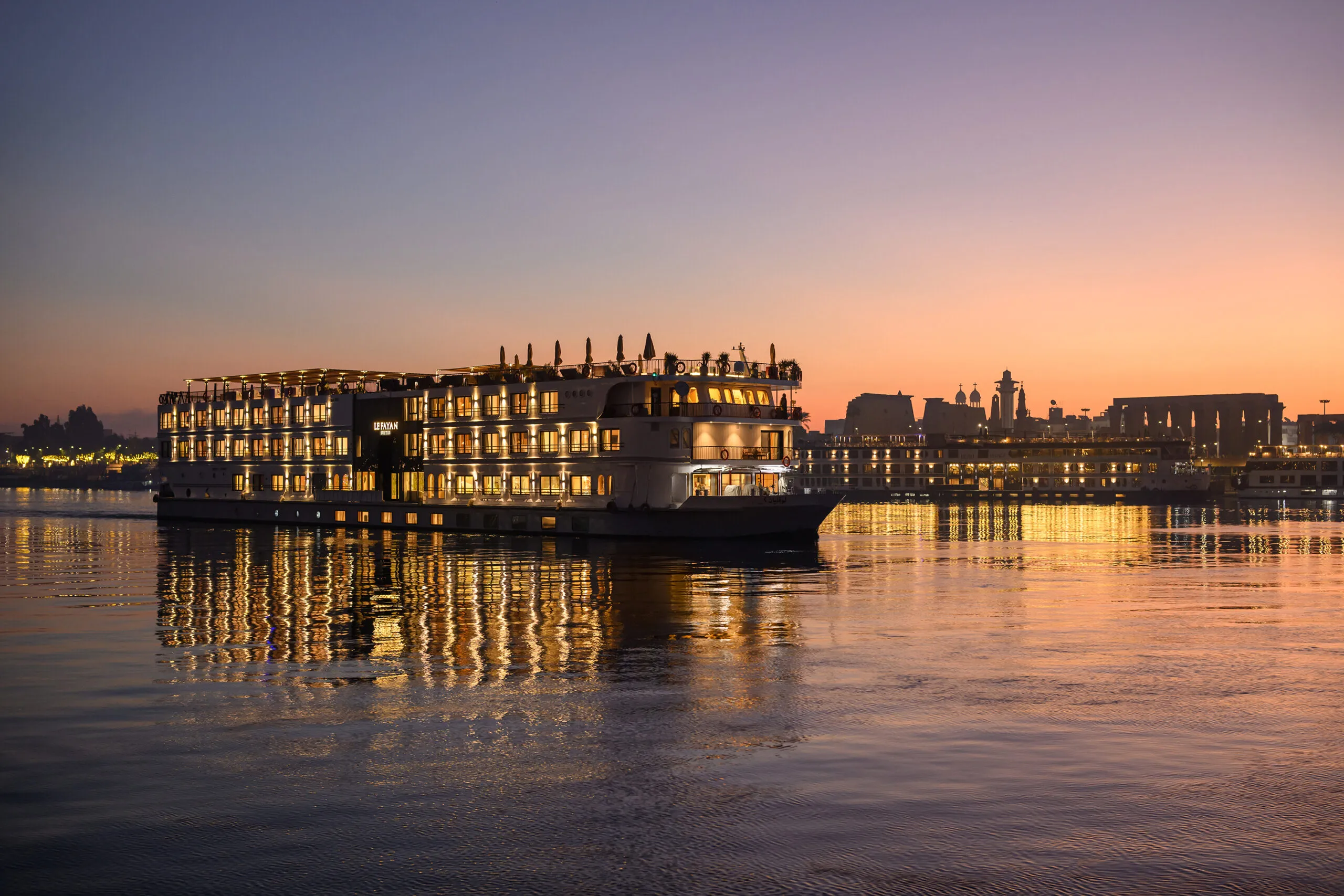 Exterior view of the Le Fayan Suites Nile Cruise Nile cruise ship
